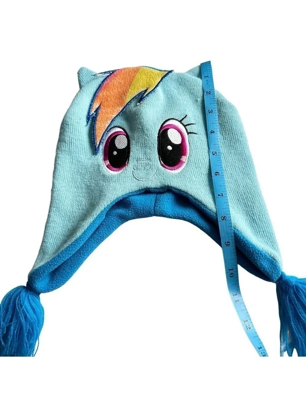 My Little Pony Girls Blue Rainbow Dash Winter Hat & Matching Gloves OSFM
